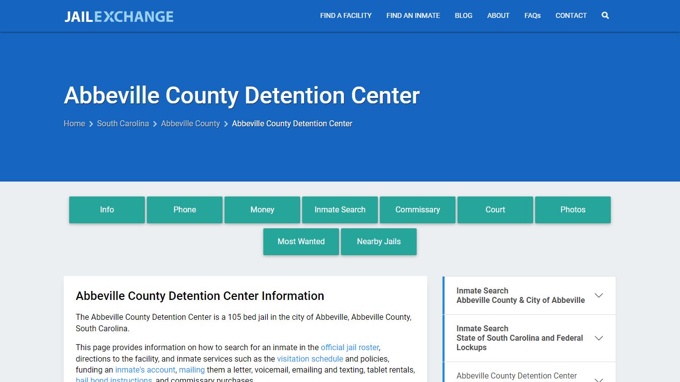 Abbeville County Detention Center - Jail Exchange